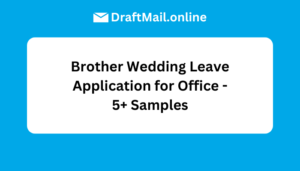 Brother Wedding Leave Application for Office